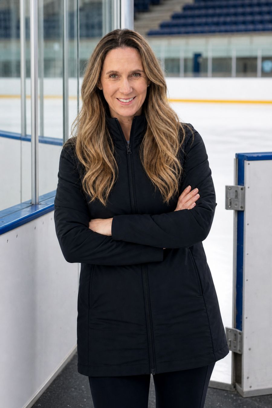Coach Tamara Bell at the rink